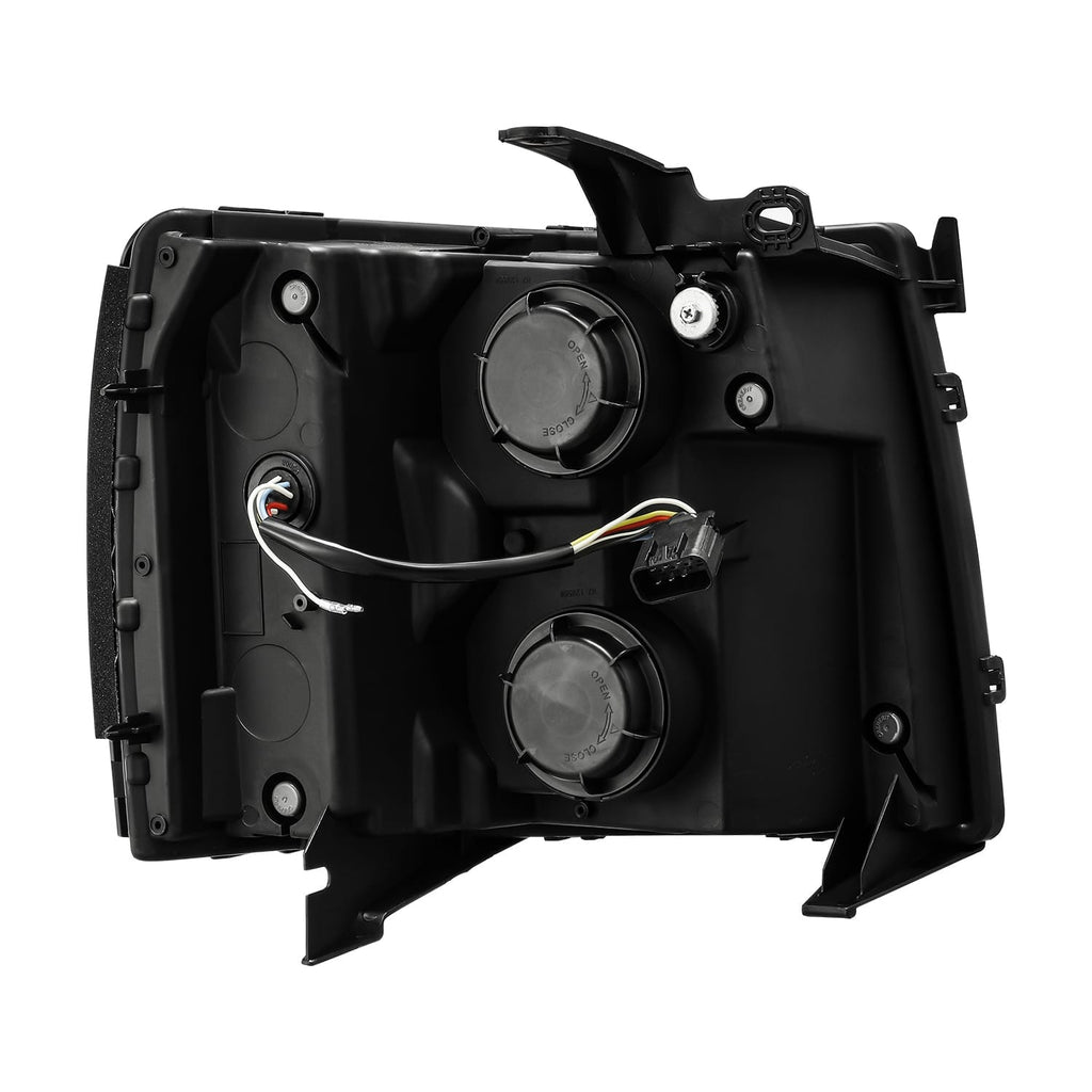 07-13-Chevy-1500Hd-Pro-Series-Proj-Headlights-Plank-Style-Chrome-WActiv-LightSeq-Signal