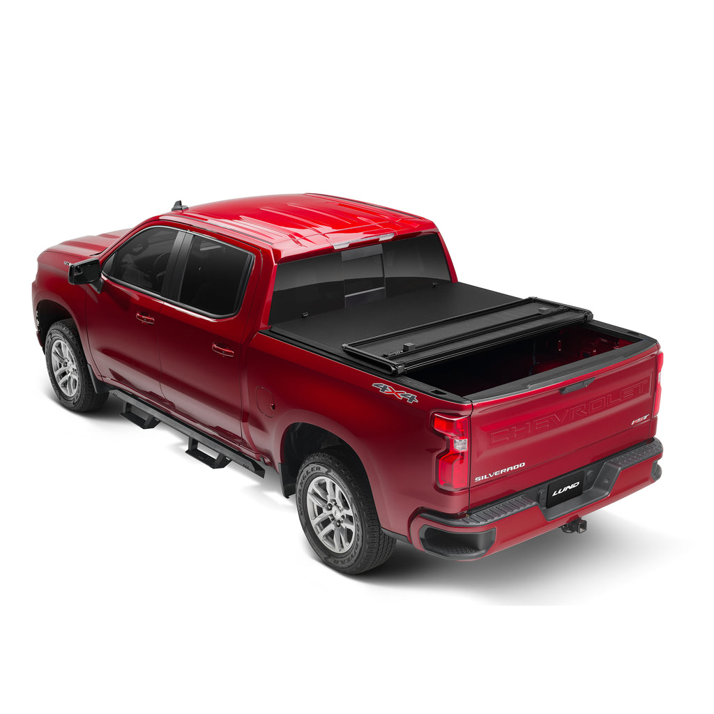 07-13-Chevy-Silverado-1500-Fleetside-(5.8Ft.-Bed)-Hard-Fold-Tonneau-Cover---Black