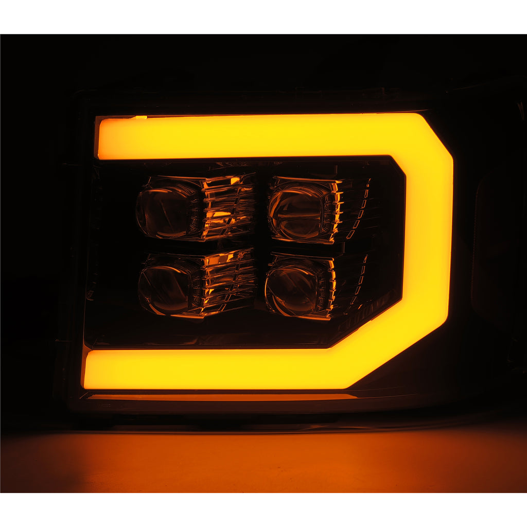 07-13-Gmc-1500Hd-Nova-Led-Proj-Headlights-Plank-Style-Chrome-WActiv-LightSeq-SignalDrl