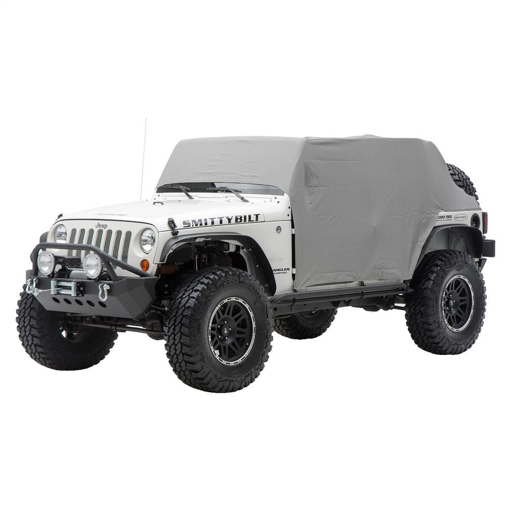 0718-Wrangler-Jk-4Dr-Waterresistant-Cab-Cover-WDoor-Flaps;-Gray