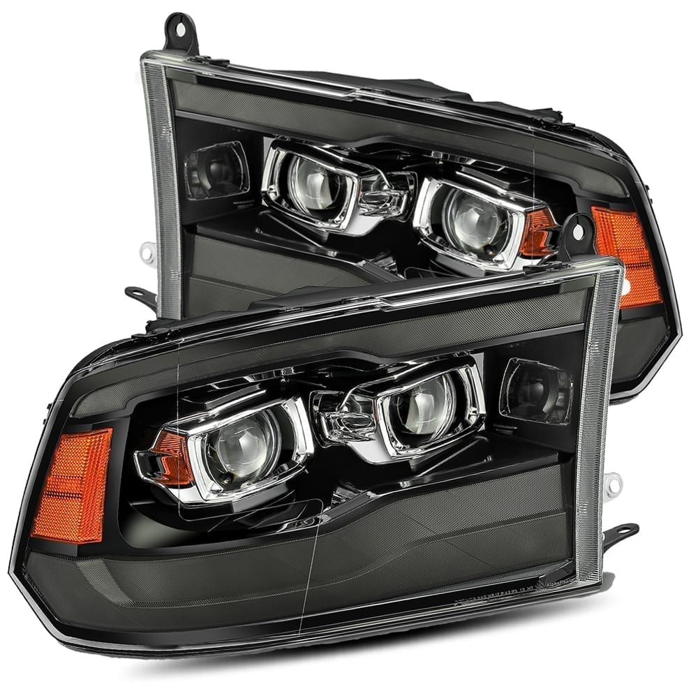 09-18-Ram-1500Hd-Luxx-Proj-Headlight-Plnk-Style-Jet-Blk-WActiv-LightSeq-SignalSmoked-Drl