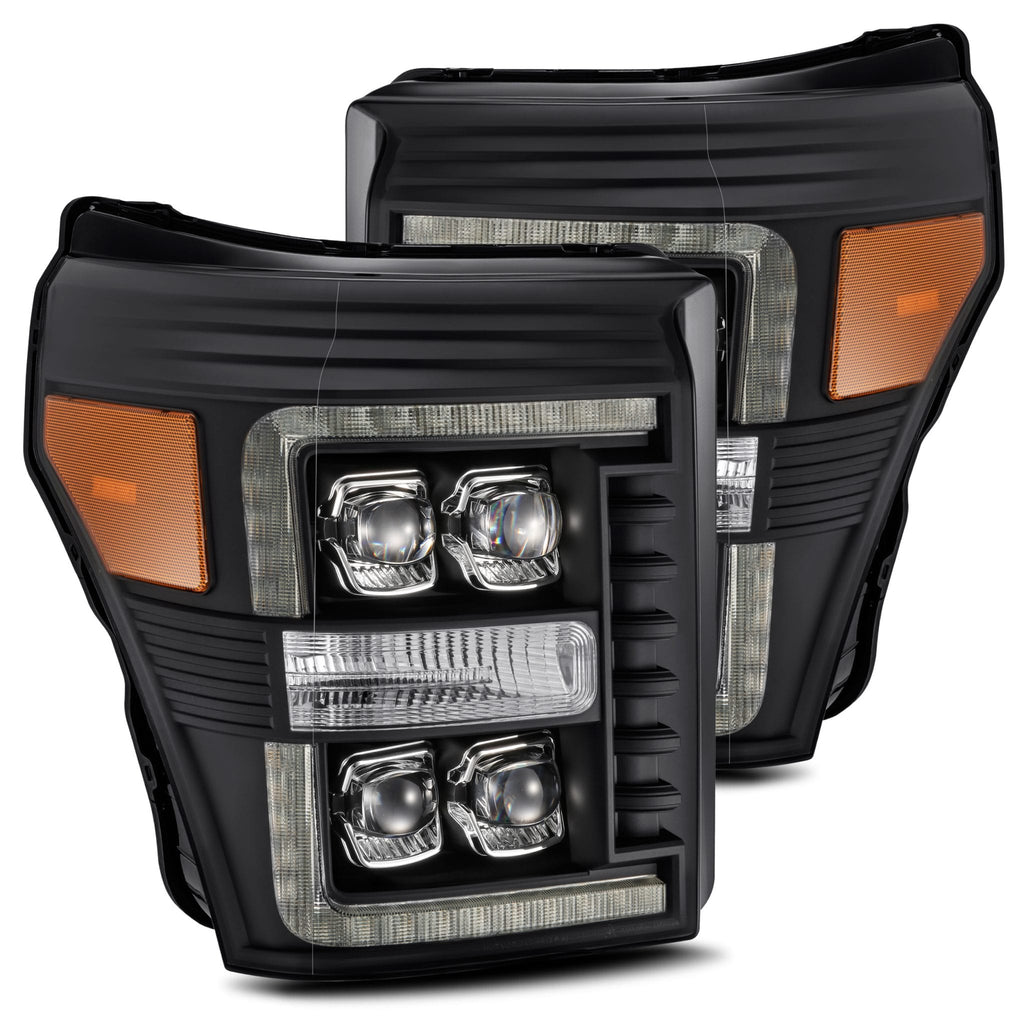 11-16-Ford-F-350-Sd-Nova-Led-Projector-Headlights-Plank-Style-Blk-WActiv-LightSeq-Signal