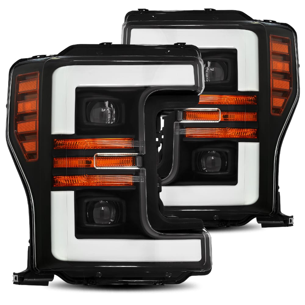 17-19-Ford-F-250-Sd-Pro-Series-Proj-Headlight-Plnk-Style-Matte-Blk-WActiv-LightSeq-Signal