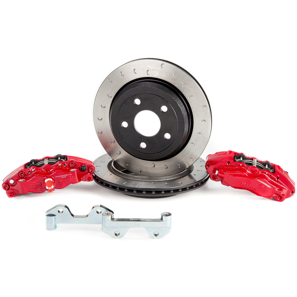 2007-Jeep-Jk-Jl-330X22mm-Rotors-4-Piston-Red-Calipers-Rear-Brake-Kit-(Includes-Brake-Lines)