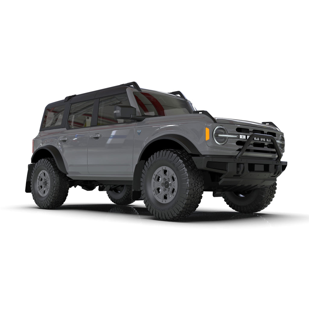 21-22 Ford Bronco (Steel Bmpr + Rb - No Rptr/Sprt) Blk Mud Flap W/Met. Blk Logo