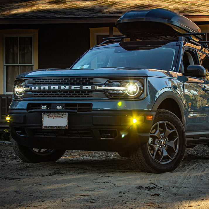 21+ Bronco Sport S1 Wide Cornering LED Fog Pocket Light Kit - Amber