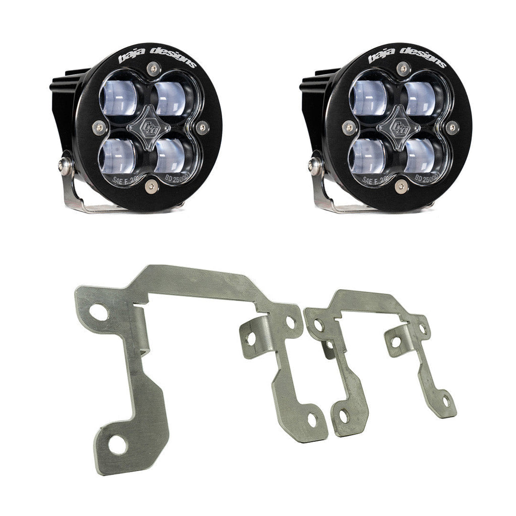 21+ Bronco with OEM Plastic Bumper (SAE Fog Clear) Squadron SAE Fog Pocket Light Kit