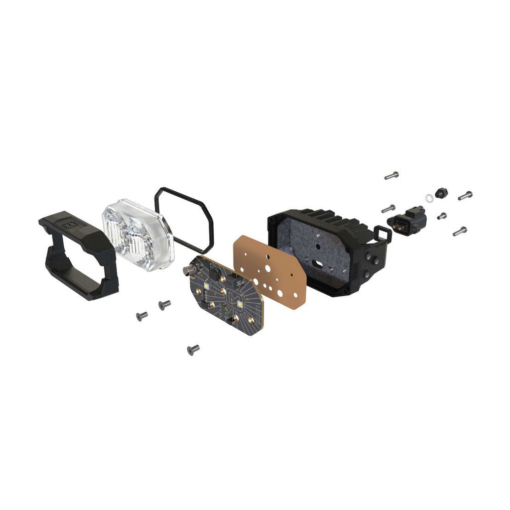 2Banger HXB LED Pod (SAE Wide / Yellow) (Pair)