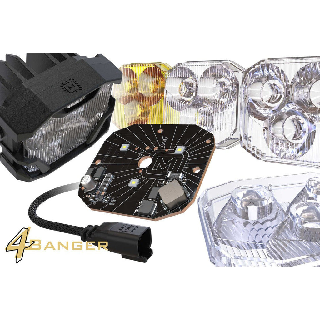 4Banger HXB LED Pods (Combo / White) (Pair)