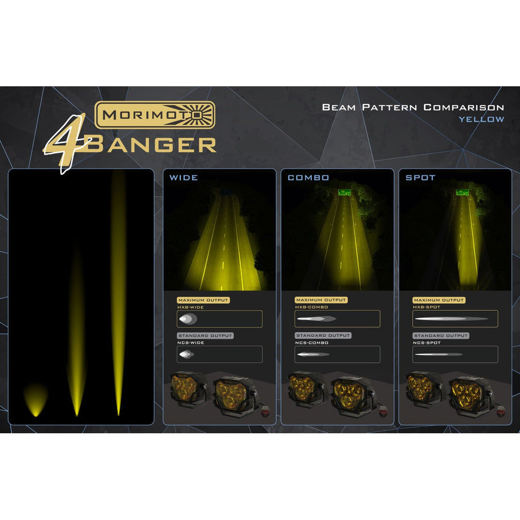 4Banger NCS LED Pods (Spot / Yellow) (Pair)