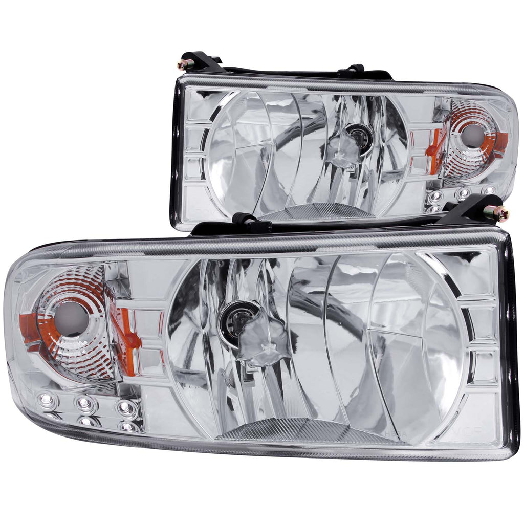 9401-Ram-Crystal-Clear-Chrome-WLed-Amber-Headlights-DriverPassenger