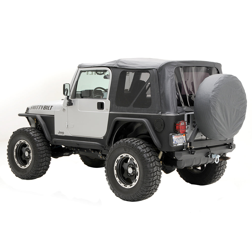 9706-Wrangler-Tj-Replacement-Soft-Top-WTinted-Windows--Upper-Door-Skins;-Black-Diamond