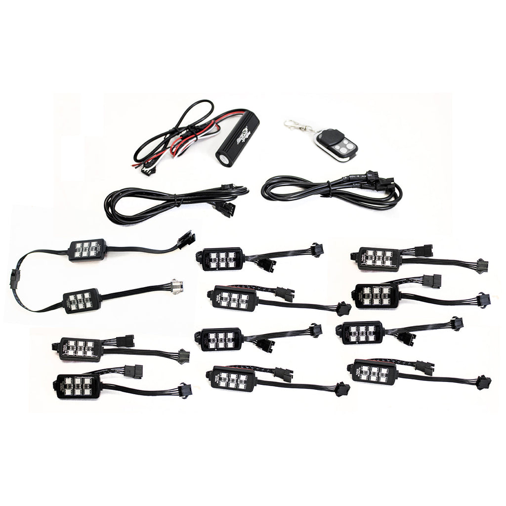 Coloradapt 12-Piece Light 6Smd Pod RGB Multi-Color Accent Kit