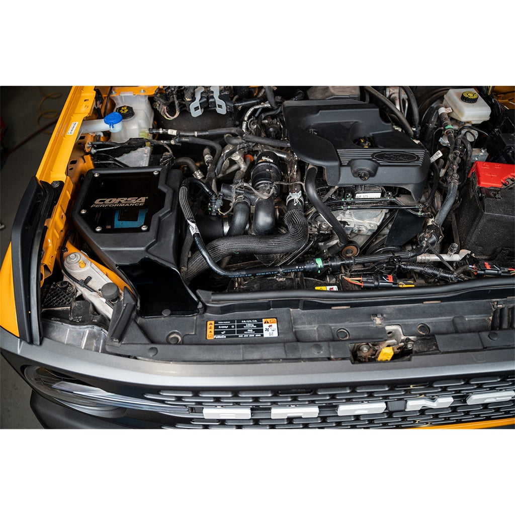 Corsa 21-22 Ford Bronco 2.3L Closed Box Air Intake With Donaldson Powercore Dry Filter