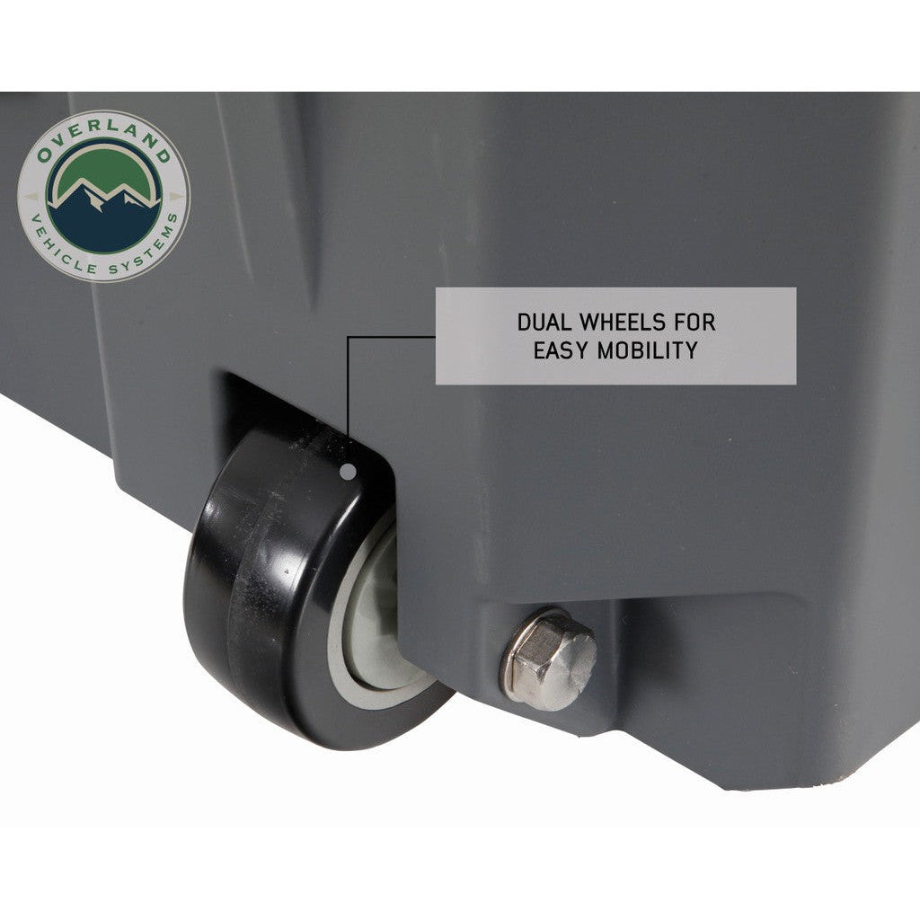 D.B.S. - Dark Grey 169 QT Dry Box with Wheels, Drain, and Bottle Opener