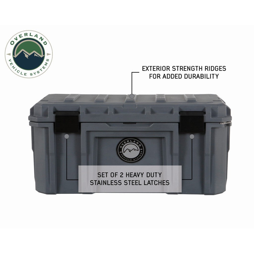 D.B.S. - Dark Grey 95 QT Dry Box With Drain and Bottle Opener