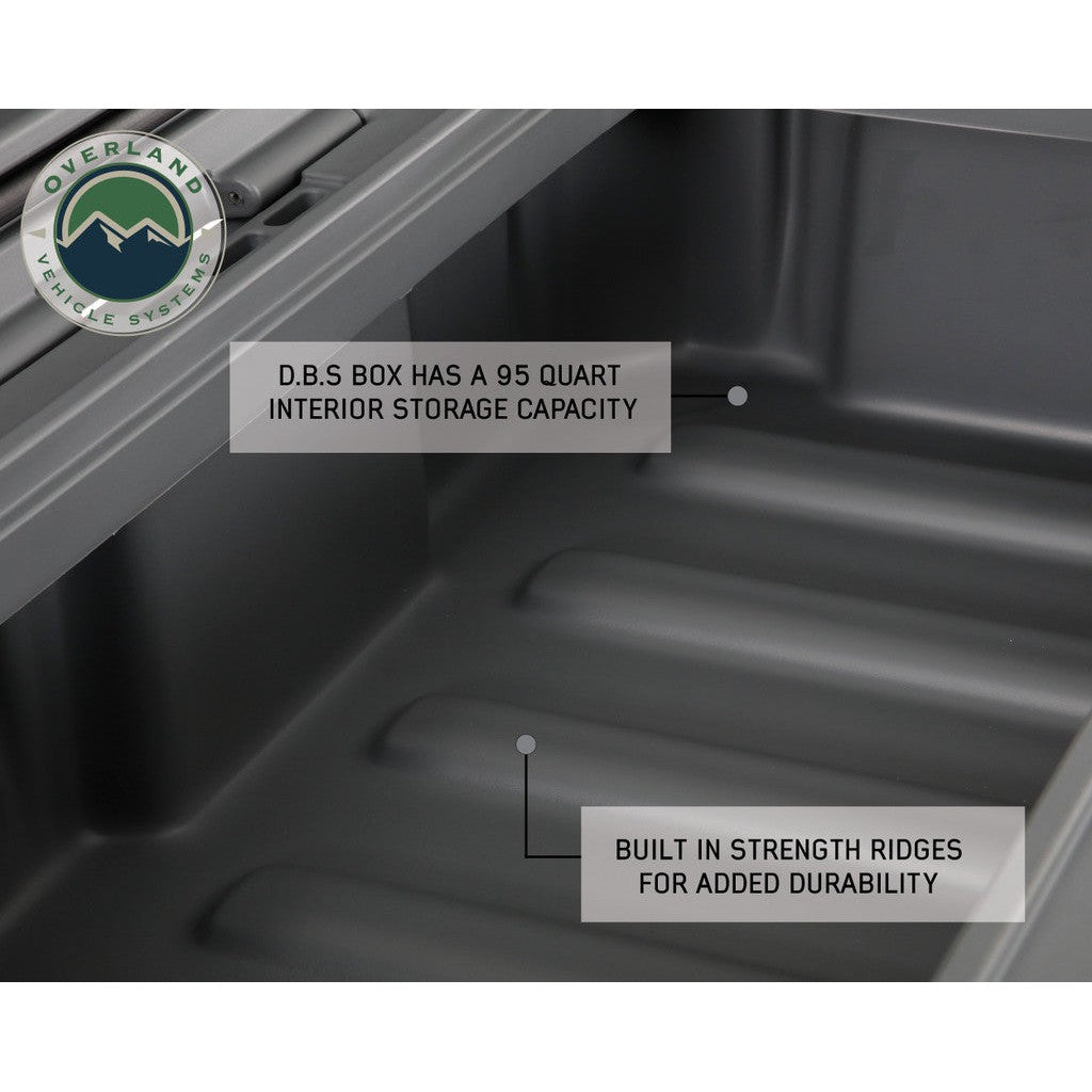 D.B.S. - Dark Grey 95 QT Dry Box With Drain and Bottle Opener