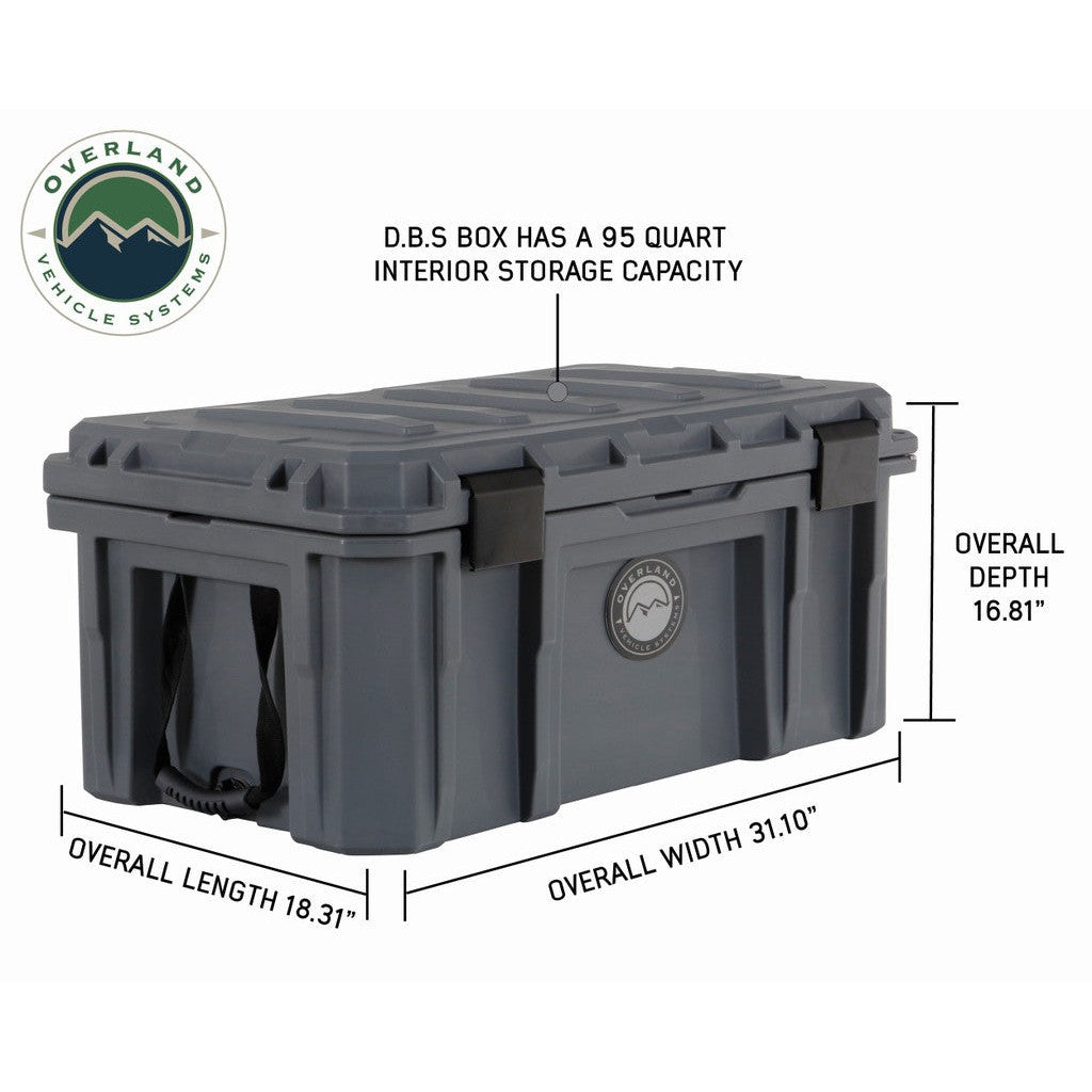 D.B.S. - Dark Grey 95 QT Dry Box With Drain and Bottle Opener