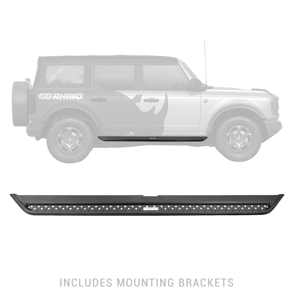 Dominator Xtreme DSS Side Steps With Rocker Panel Mounting Bracket Kit - Textured Black (4 Door)