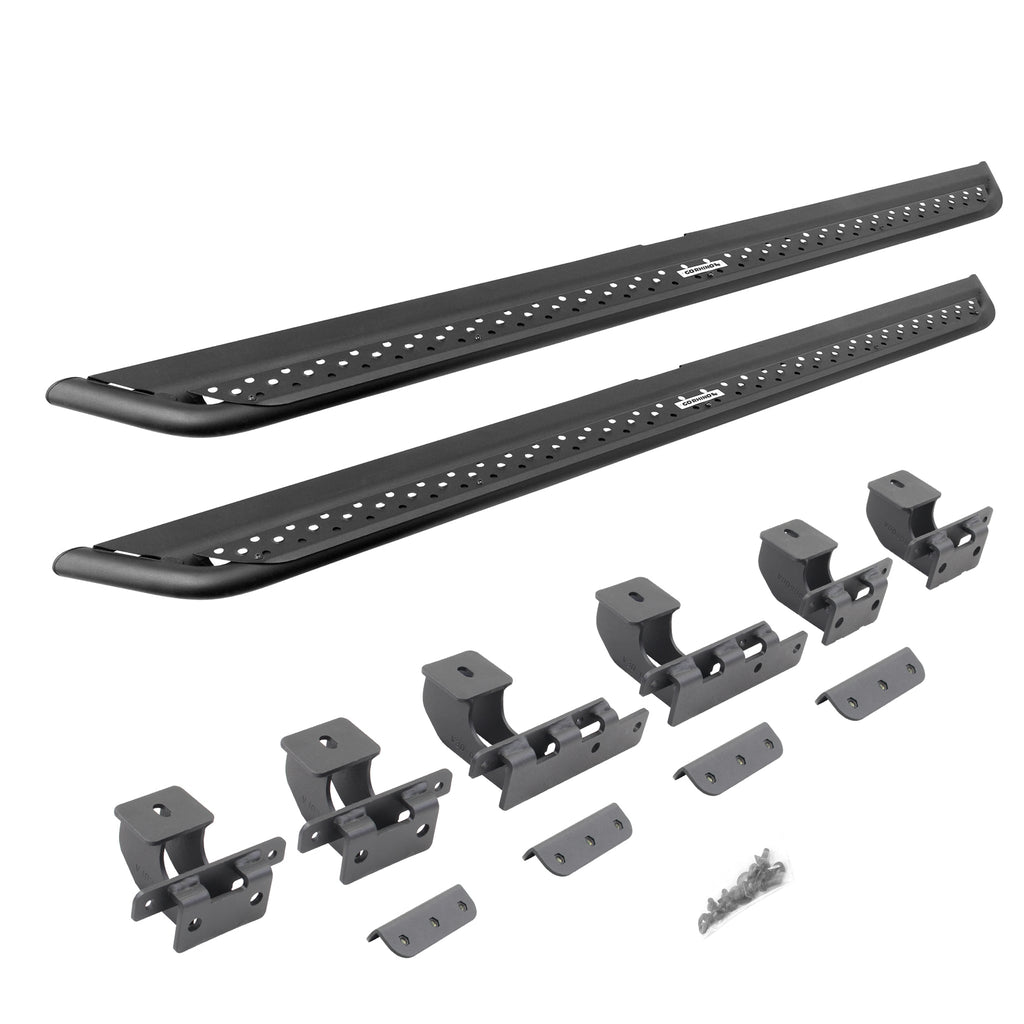 Dominator Xtreme DSS Side Steps With Rocker Panel Mounting Bracket Kit - Textured Black (4 Door)