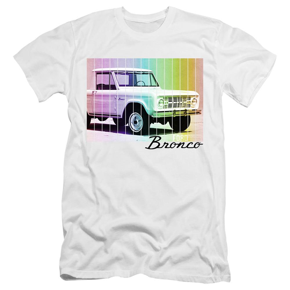 Ford Bronco Retro Rainbow Short-Sleeve T-Shirt-Harner Offroad