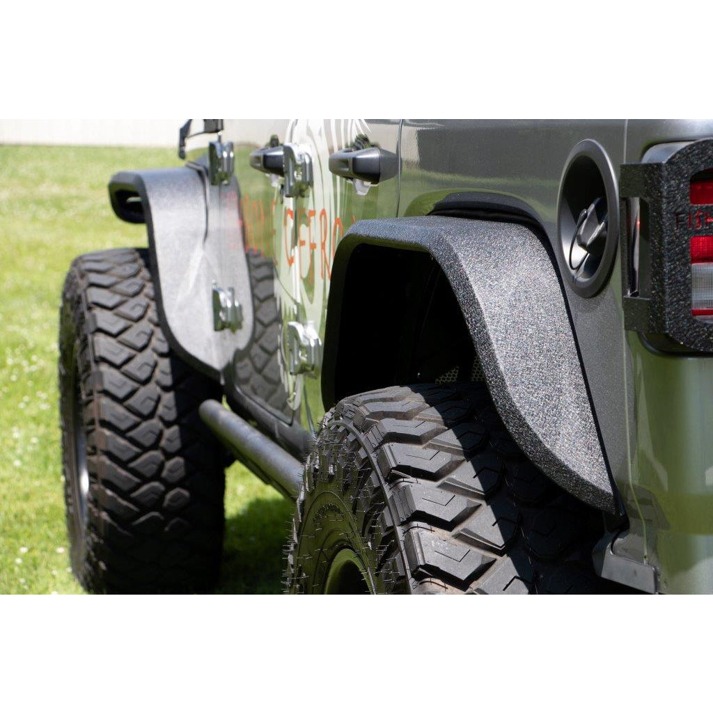 Gladiator-Rear-Fenders-Elite-Steel-For-20-Pres-Jeep-Gladitor-Fishbone