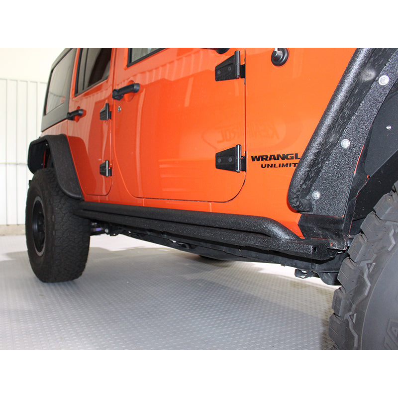 Jeep-Jk-Rock-Slider-07-18-Wrangler-Jk-4-Door-Rubicon-Steel-Black-Textured-Powdercoat-Fishbone-Offroad