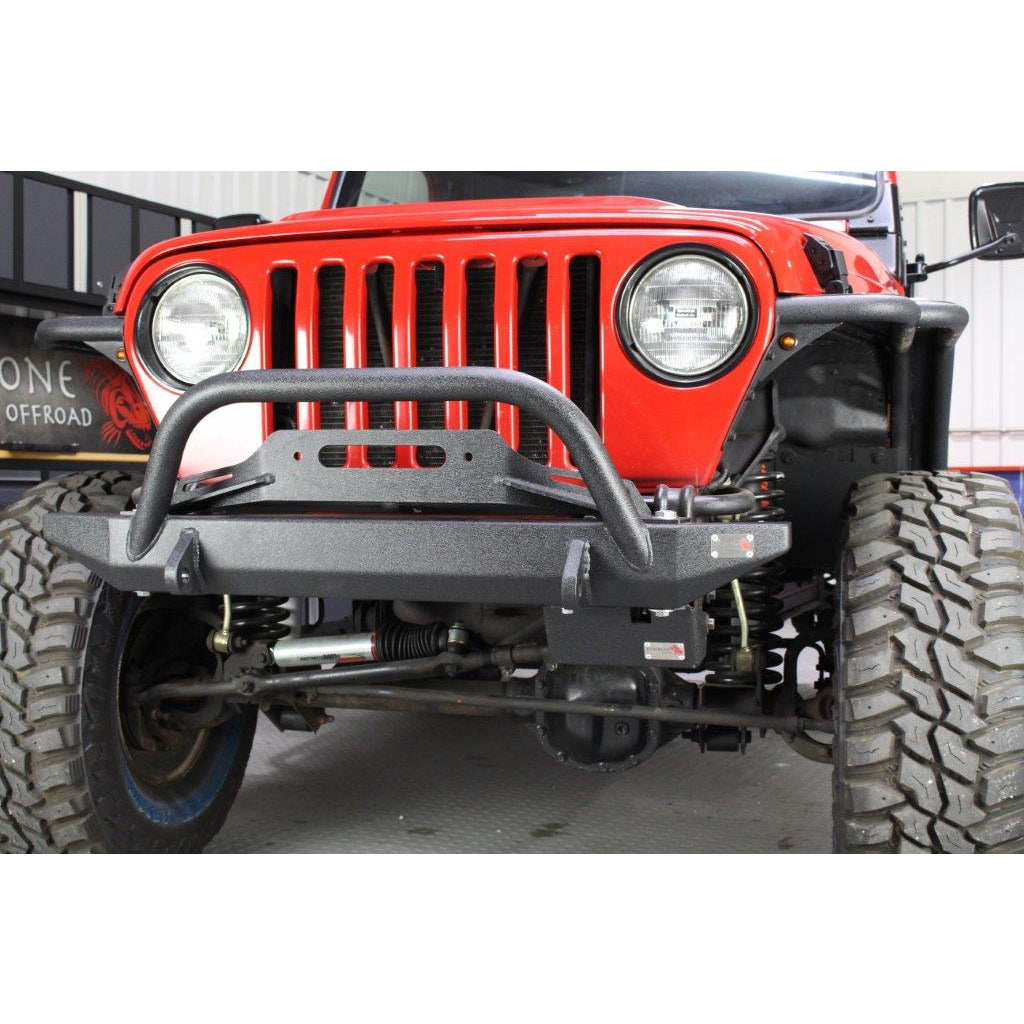 Jeep-Tj-Steering-Box-Skid-Plate-97-06-Wrangler-Tj-Black-Textured-Powdercoat-Fishbone-Offroad