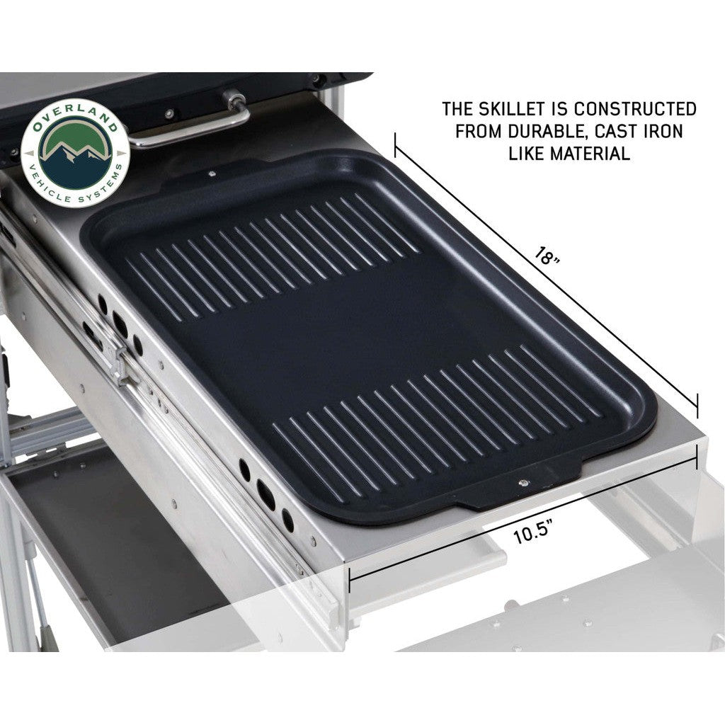 Komodo Camp Kitchen - Dual Grill, Skillet, Folding Shelves, and Rocket Tower - Stainless Steel