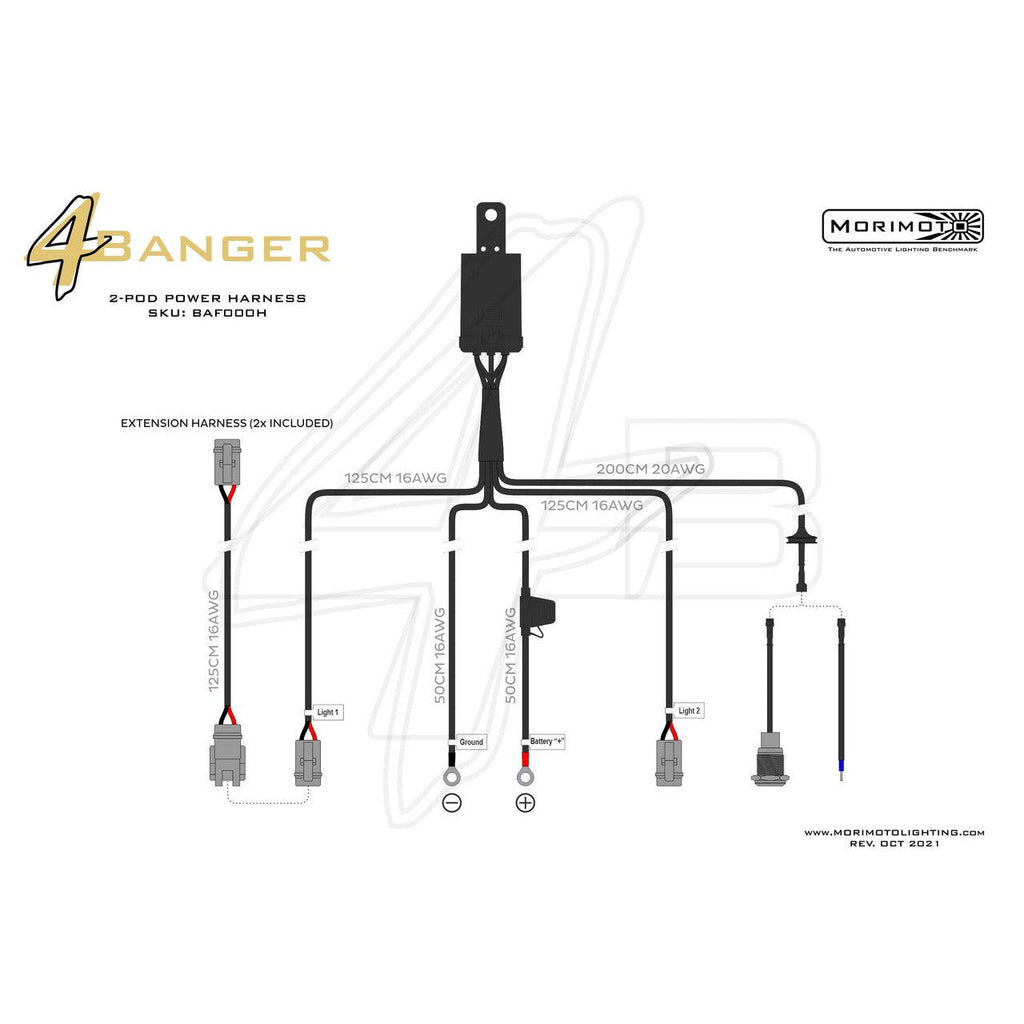 Morimoto 2-Pod Power Harness