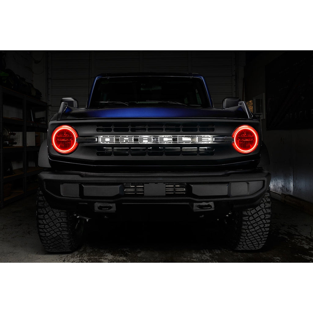 Oracle 2021 Ford Bronco Base Headlight Led Halo Kit - Colorshift - W/ Rf Controller