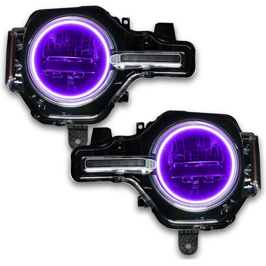 Oracle 2021 Ford Bronco Base Headlight Led Halo Kit - Colorshift - W/ Rf Controller