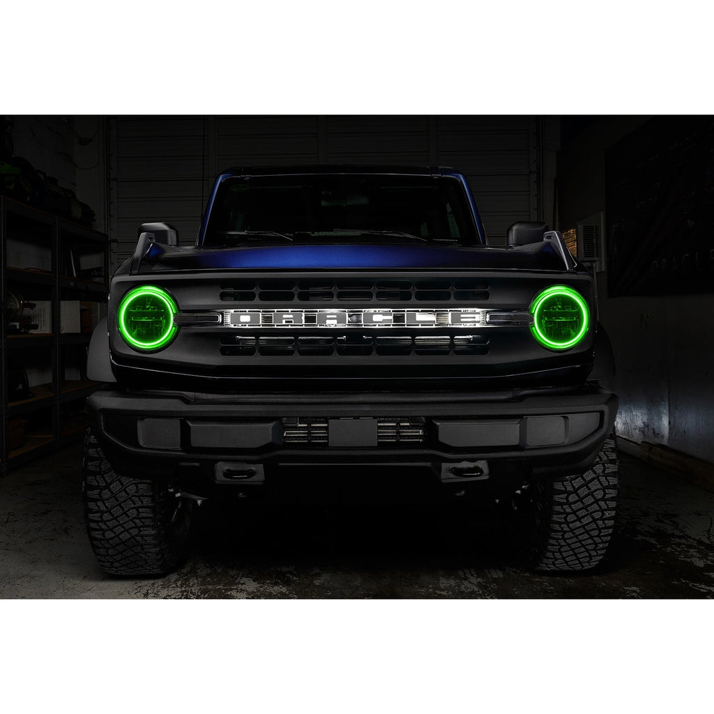 Oracle 2021 Ford Bronco Base Headlight Led Halo Kit - Colorshift - W/ Rf Controller
