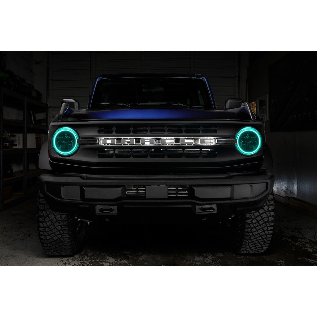 Oracle 2021 Ford Bronco Base Headlight Led Halo Kit - Colorshift - W/ Rf Controller