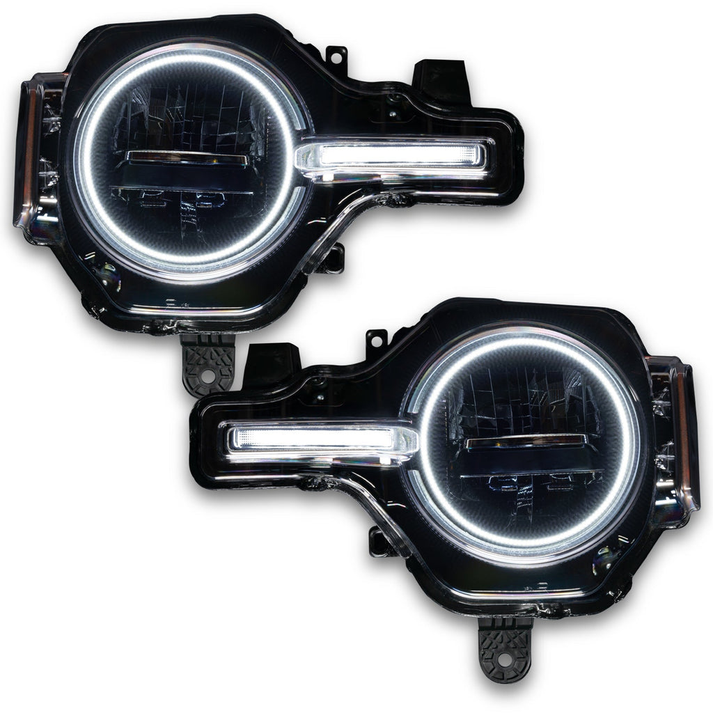 Oracle 21-22 Ford Bronco Headlight Halo Kit W/Drl Bar - Base Headlights Colorshift -W/Rf Controller
