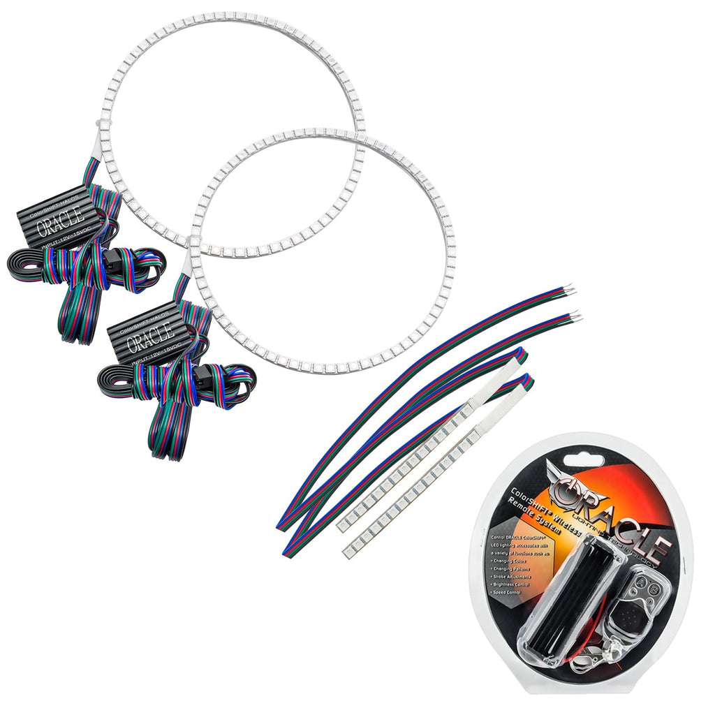 Oracle 21-22 Ford Bronco Headlight Halo Kit W/Drl Bar - Base Headlights Colorshift -W/Rf Controller