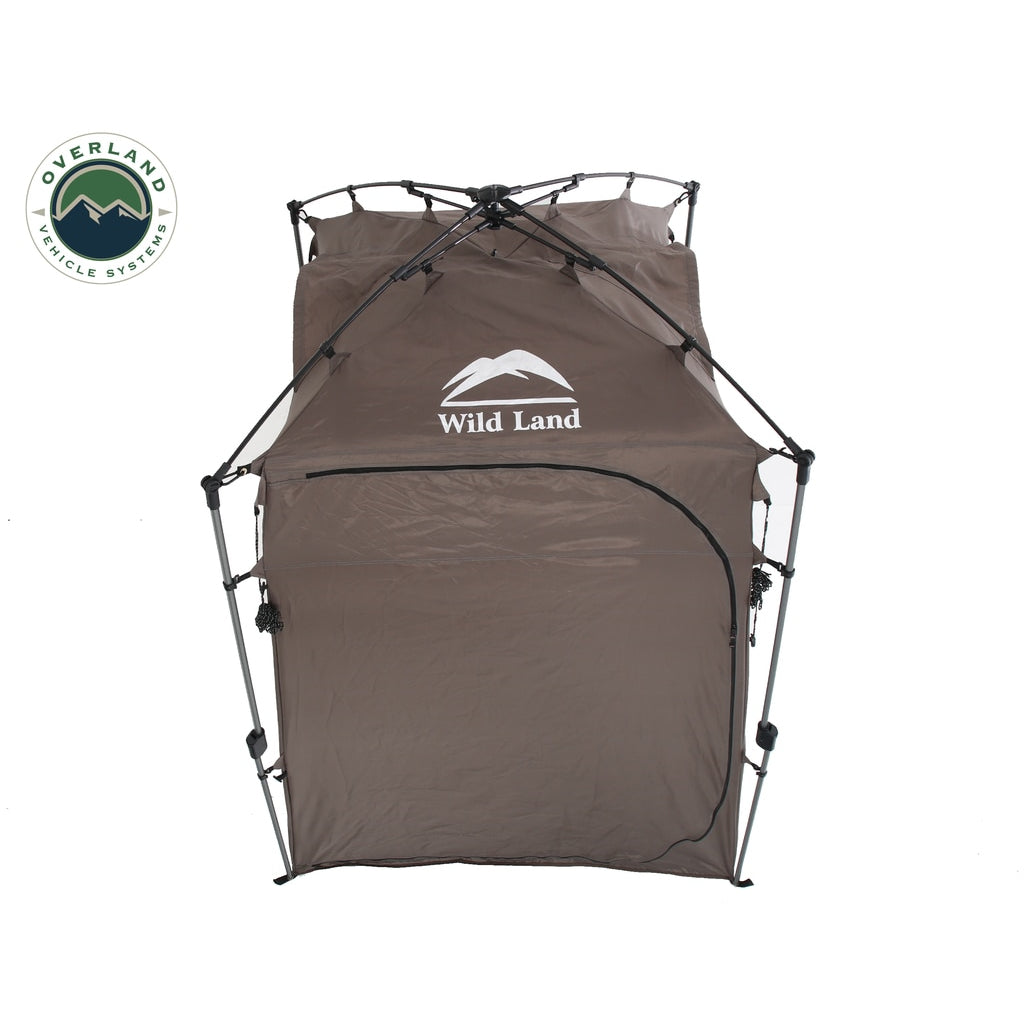 Portable Shower And Privacy Room Retractable Floor, Amenity Pouches 5X7' Quick Set Up