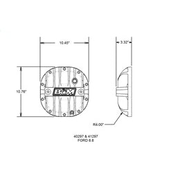 Rear End Support Cover Ford 8.8 Cast Aluminum