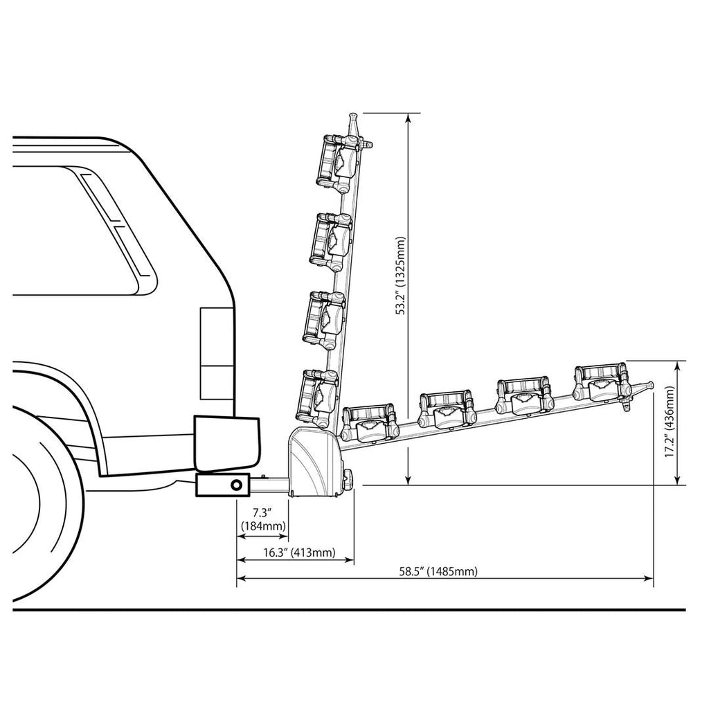 Tire Holding Back Rack (4 Bikes)