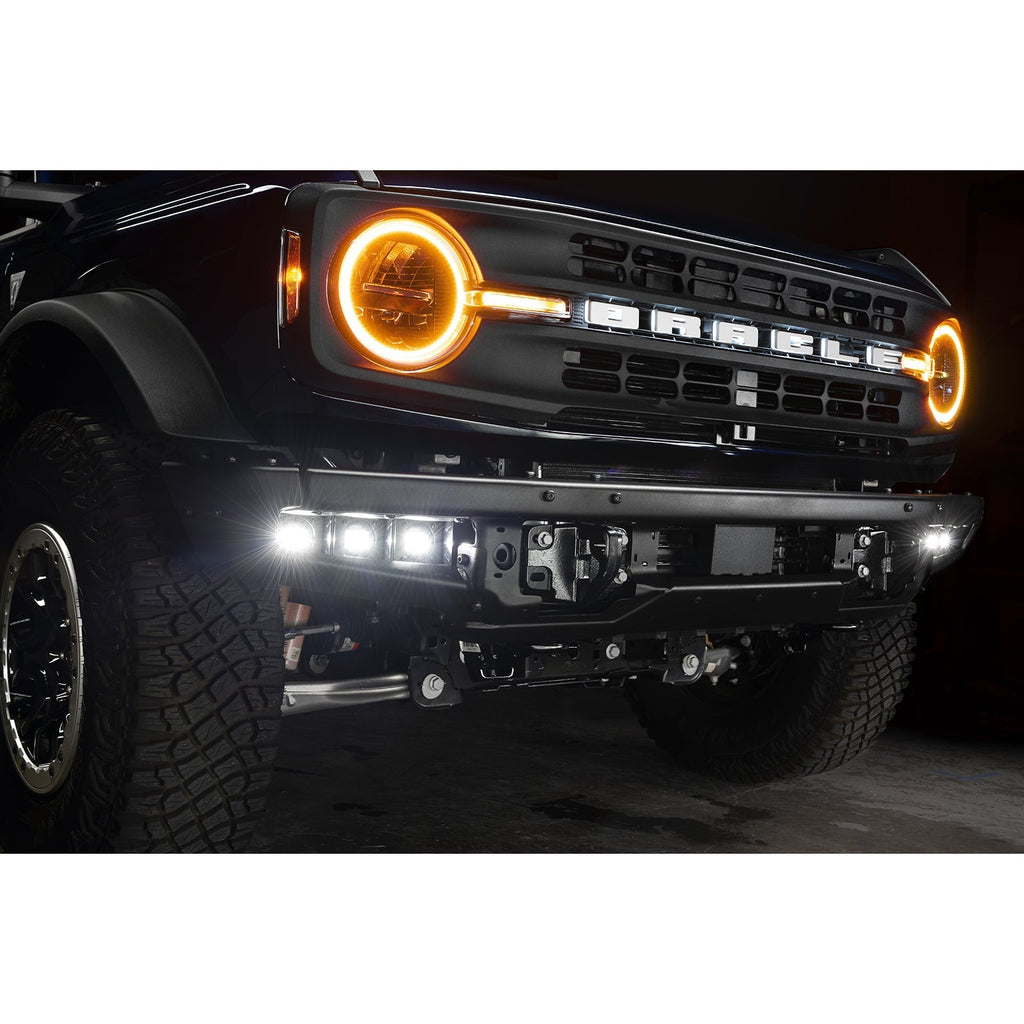 Triple LED Fog Light Kit For Steel Bumper