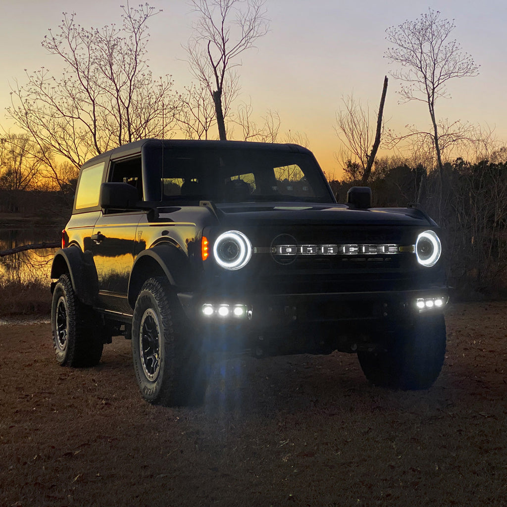 Triple LED Fog Light Kit For Steel Bumper