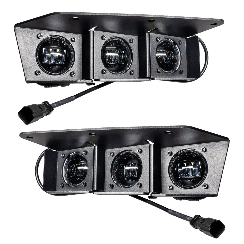 Triple LED Fog Light Kit For Steel Bumper