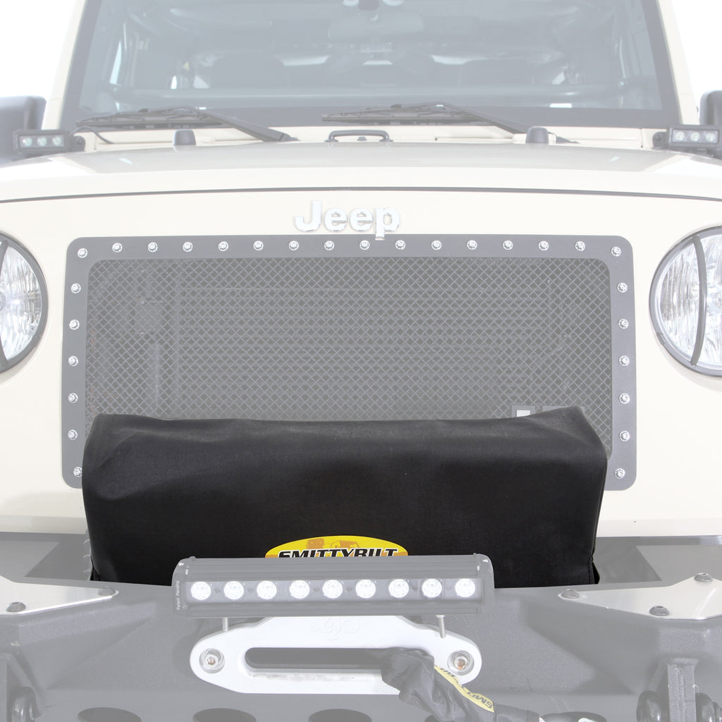 Winch Cover - Smittybilt Logo - Black