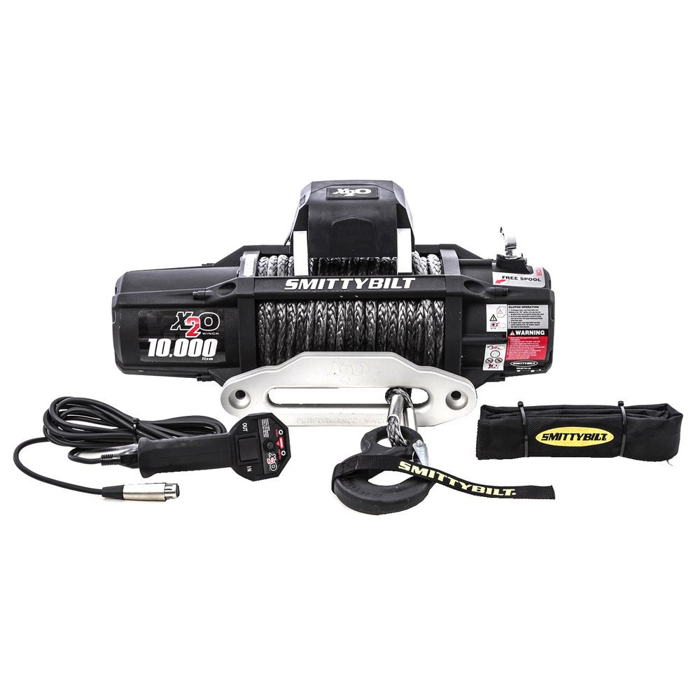 X2O-10K Waterproof Syn Rope Winch Gen2 & Fairlead